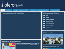 Tablet Screenshot of oleron-infos.fr